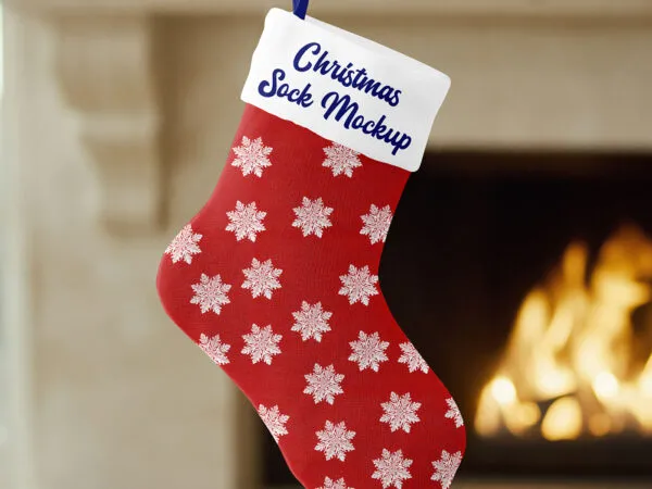 Christmas Sock Mockup 1