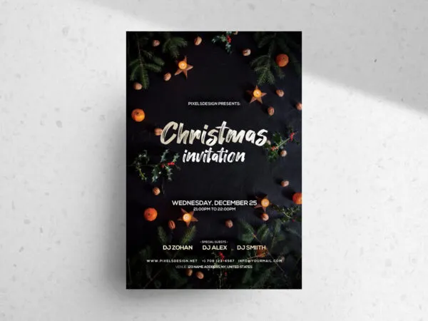 Christmas Themed Flyer Template Promoting Businesses 1