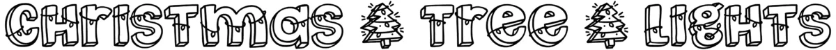 Christmas Tree Lights Font 1