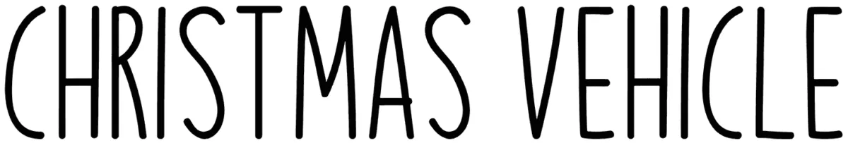 Christmas Vehicle Font 1