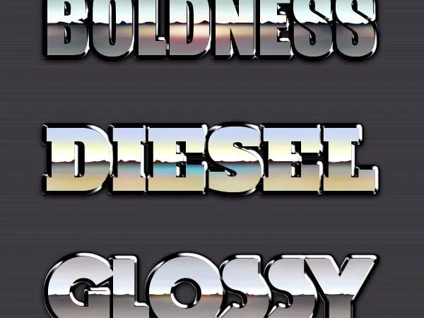 Chrome Reflection Text Styles 1