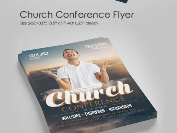 Church Conference Flyer Template and Facebook Cover 1