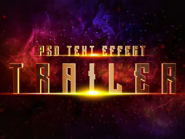 Cinematic Trailer Golden 3D Text Effect 1