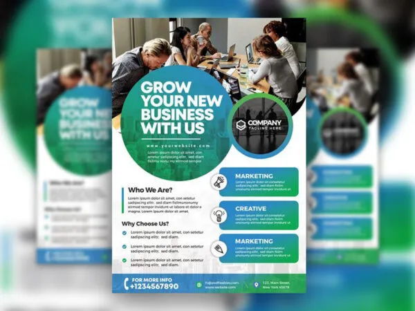 Circle Classic Corporate Flyer Template 1