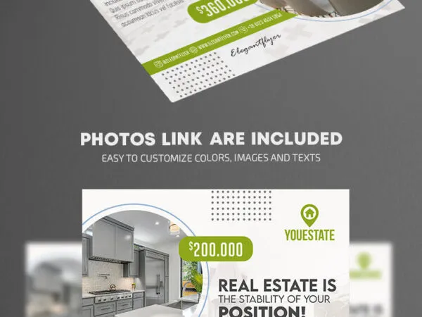 Circle Dots Modern Real Estate Flyer Template 1