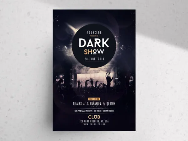 Circle Modern Concert Flyer Template 1