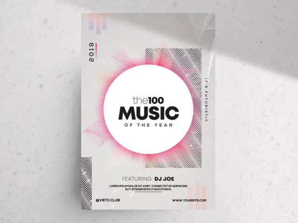 Circle Modern Music Flyer Template 1