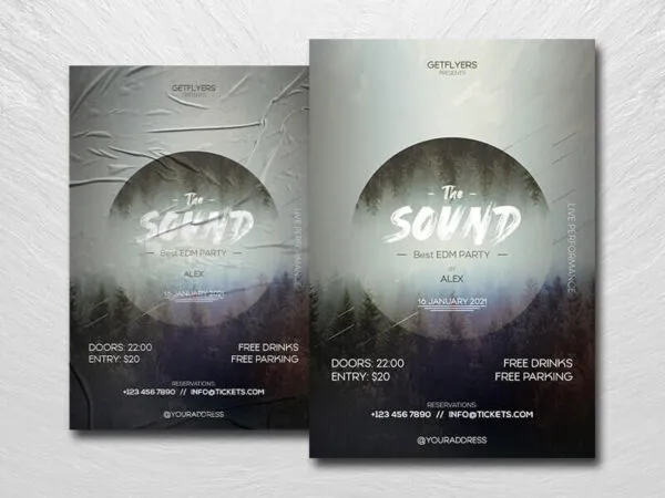 Circle Party Flyer Template 1