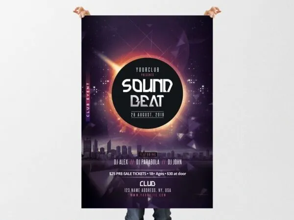 Circle Urban DJ Party Flyer Template 1