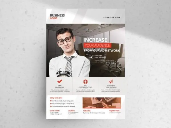 Classic Grid Corporate Business Marketing Flyer Template 1