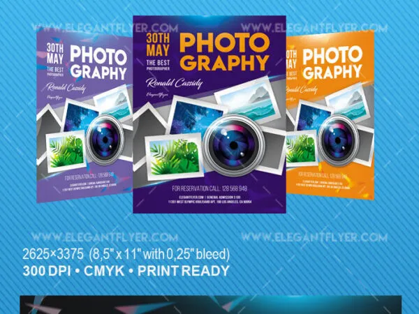 Classic Grid Photography Flyer Template 1