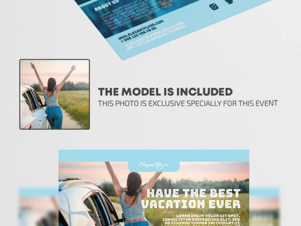 Classic Grid Travel Agency Flyer Template 1