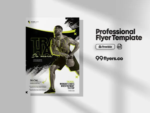 Classic Gym Fitness Flyer Template 1