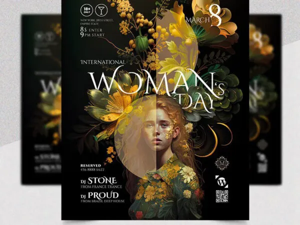 Classic International Womans Day Flyer Template 1