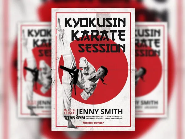 Classic Karate Sessions Flyer Template 1
