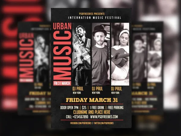 Classic Music Event Flyer Template 1