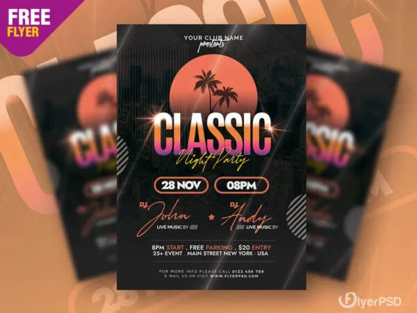 Classic Music Night Flyer Template 1