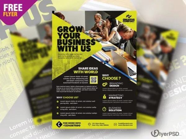 Classy Collage Corporate Agency Flyer Template 1