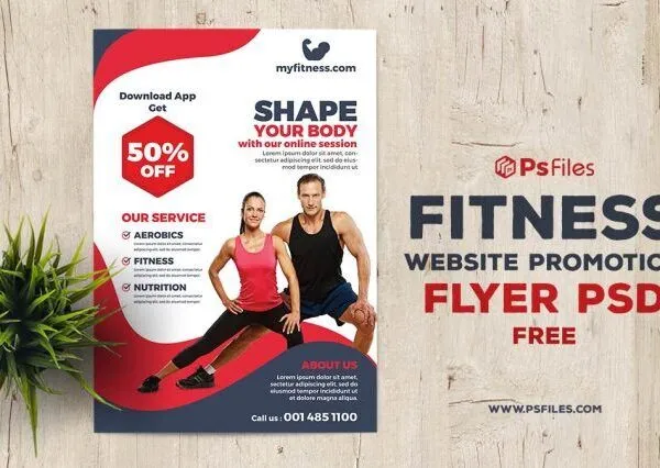 Classy Fitness Shape Body Online Session Flyer Template 1