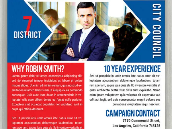 Classy Formal Political Promotion Flyer Template 1