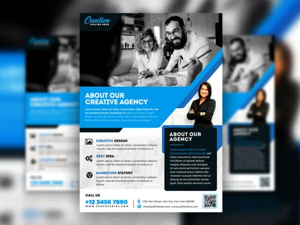 Classy Grid Corporate Flyer Template 1