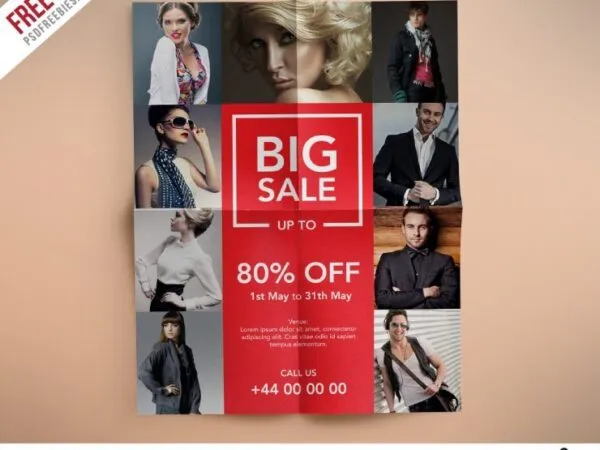 Classy Grid Fashion Retail Sales Flyer Template 1