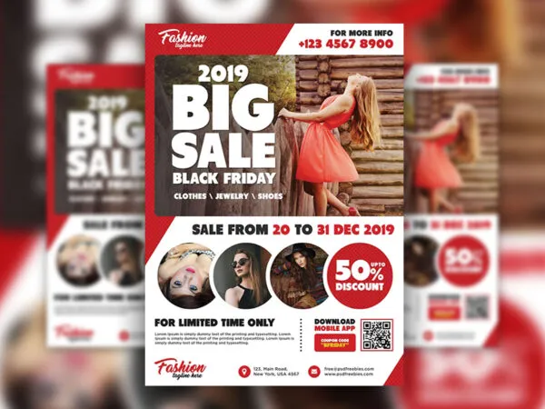 Classy Grid Sale Promotional Flyer Template 1