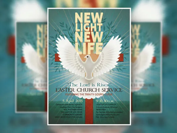 Classy Illustrated Easter Flyer Template 1