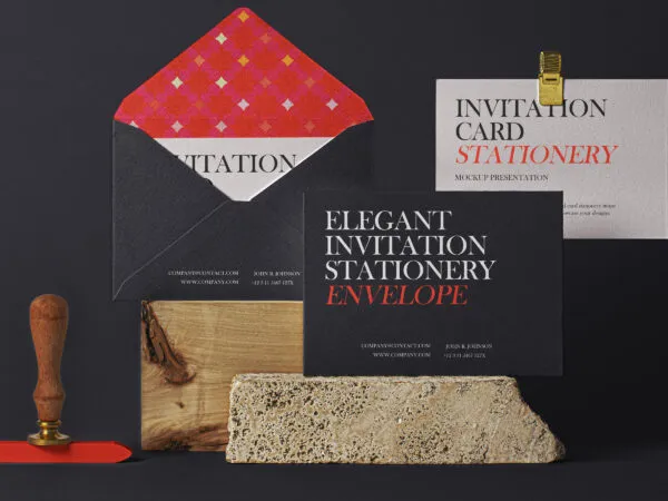Classy Invitation Stationary Mockup Set 1