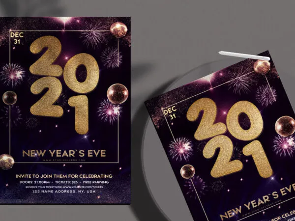 Classy New Years Eve Flyer Template 1
