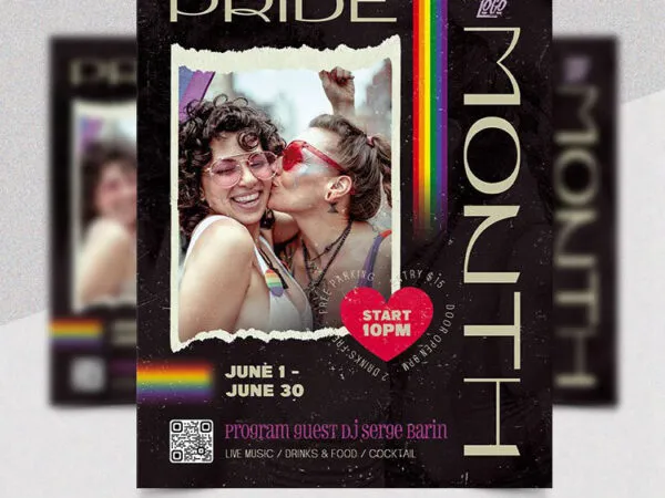 Classy Pride Month Flyer Template 1