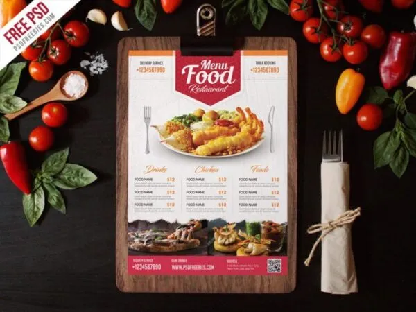 Classy Restaurant Food Menu Flyer Template 1