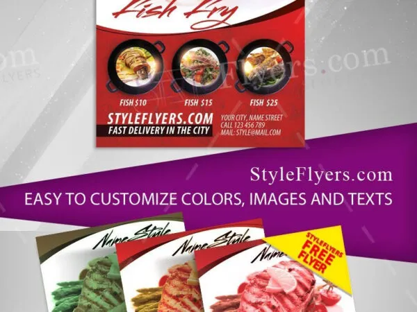 Classy and Elegant Fish Fry Restaurant Flyer Template 1