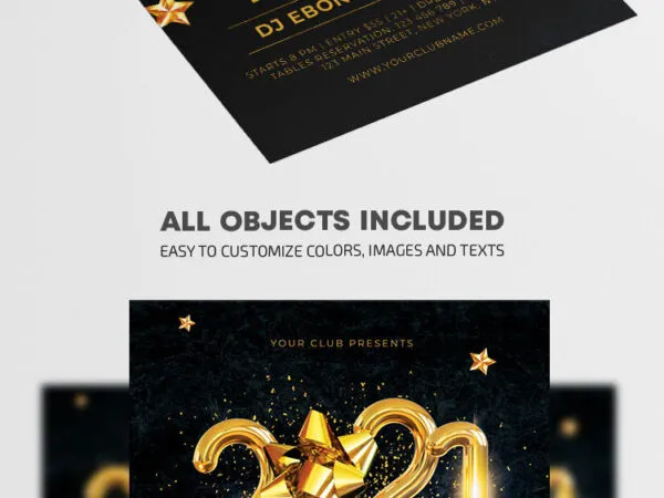 Classy and Gold New Year Flyer Template 1