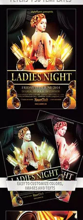Classy and Luxury Ladies Night Party Flyer Template 1