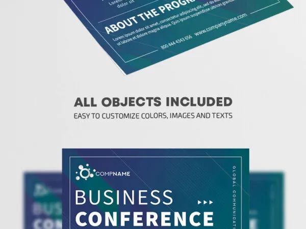 Clean Border Conference Flyer Template 1