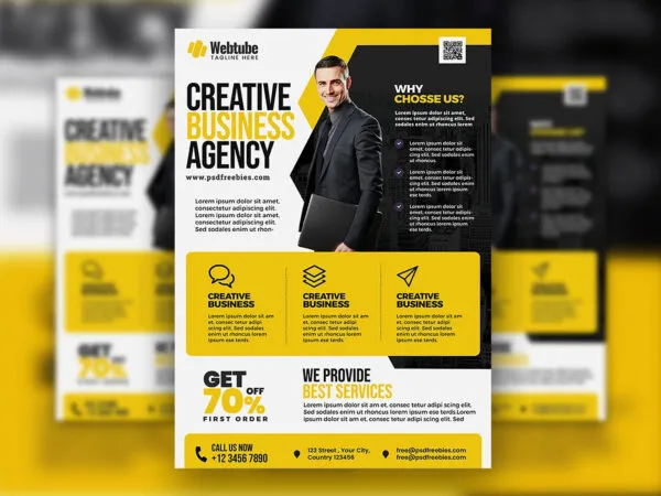 Clean Corporate Business Advertisement Flyer Template 1