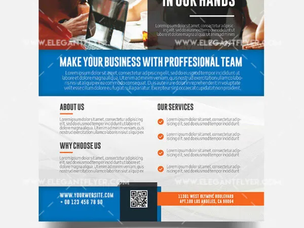 Clean Corporate Business Flyer and Facebook Cover Template 1