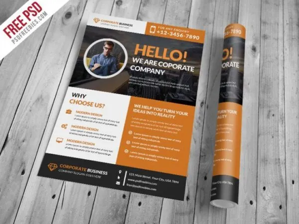 Clean Corporate and Business Flyer Template 1