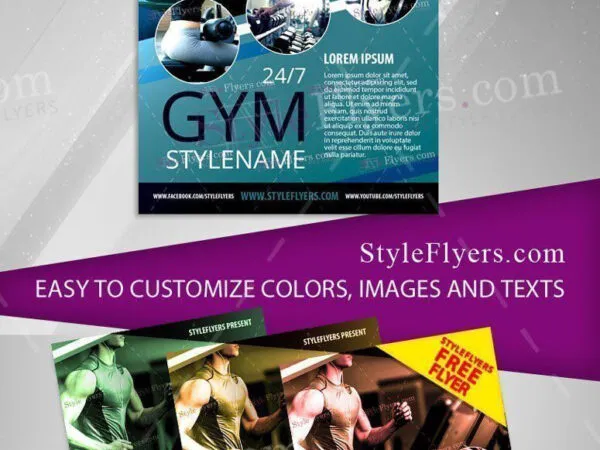 Clean Grid Gymfitness Flyer Template 1