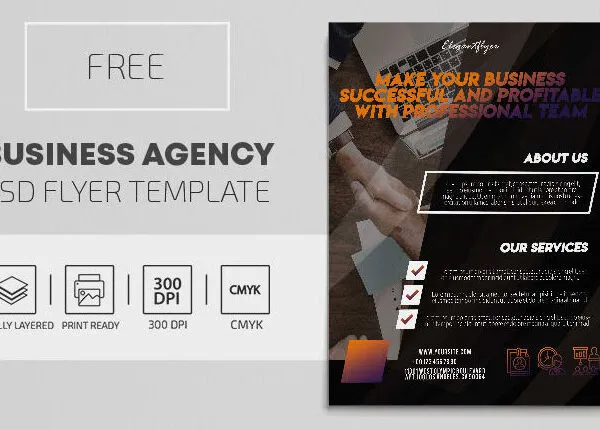 Clean Infographic Agency Flyer Template 1