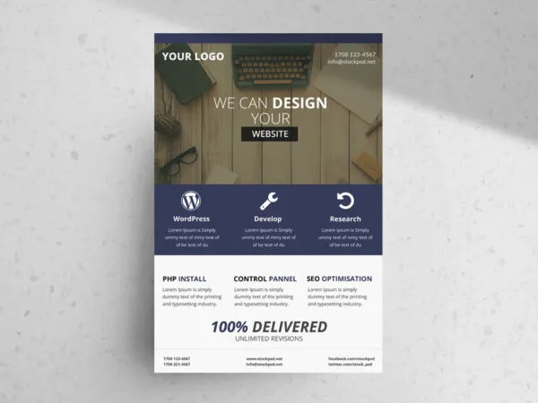 Clean Infographic Business Flyer Template 1