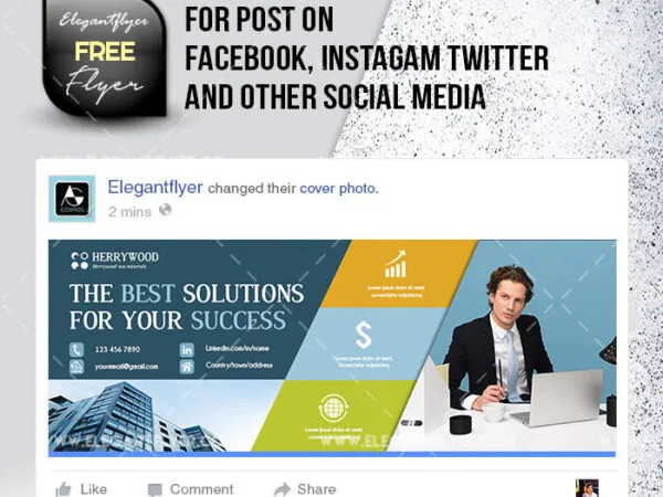 Clean Infographic Corporate Flyer Instagram Post and Facebook Cover Templates 1