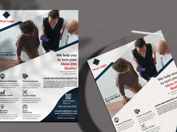 Clean Infographic Corporate Flyer Template 1