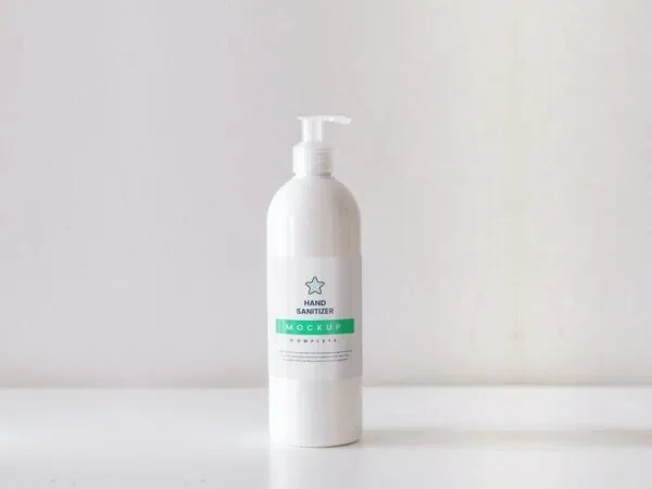 Clean Mockup of a Pump Top Hand Sanitizer Bottle 1