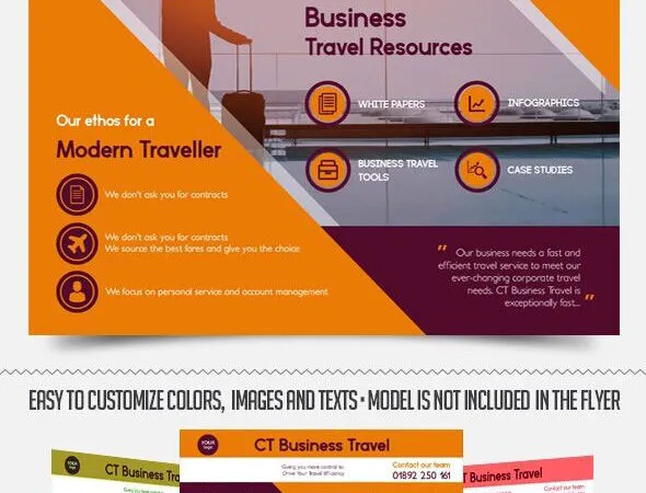 Clean Modern Business Travel Flyer Template Facebook Cover 1