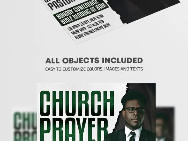 Clean Modern Church Flyer Template 1