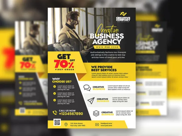 Clean Modern Corporate Business Flyer Template 1