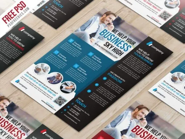 Clean Modern Corporate Flyer Template 1