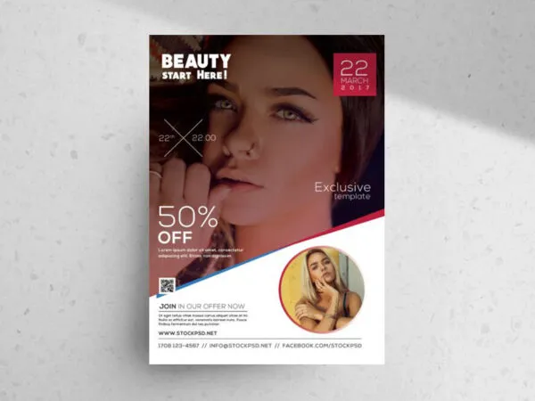 Clean Modern Fashion Photography Flyer Template 1